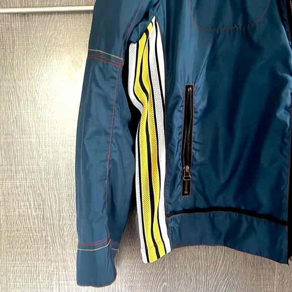 Hugo Boss Men’s windbreaker. Awesome blue green color size large - Picture 3 of 8